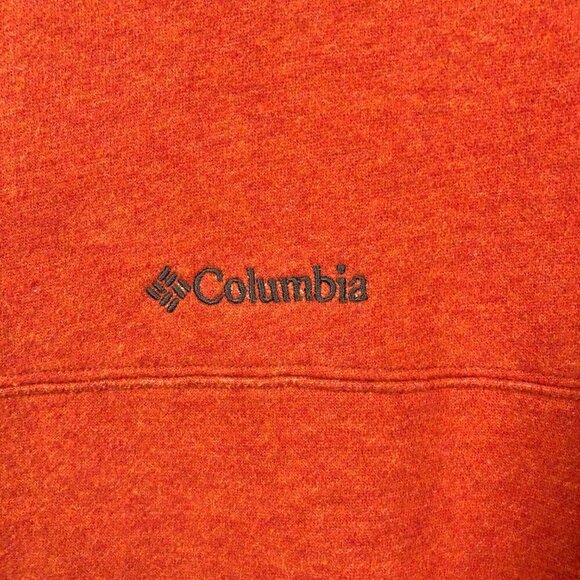 Columbia Orange Quarter Zip Pullover Sweatshirt Size M - Picture 3 of 6